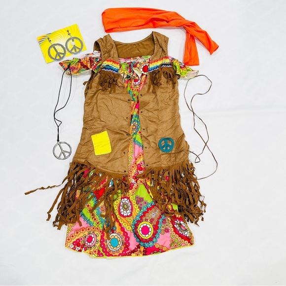 Leg Avenue Love Child (Hippie) 5pc Women's Halloween Cosplay Costume - Picture 1 of 12